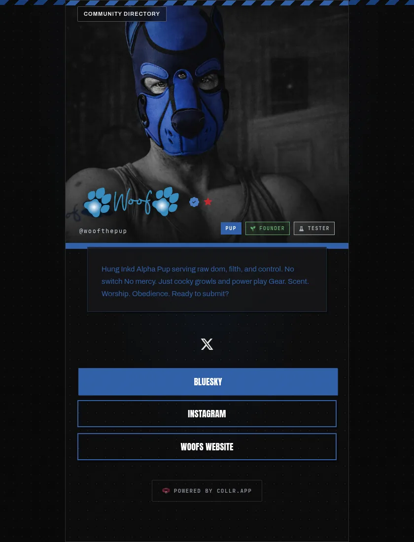 woofthepup's profile on Collr.app